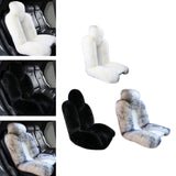 Maxbell Car Seat Cover Plush Car Seat Cushions Cover for Office Chair Car Decor White