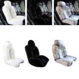 Maxbell Car Seat Cover Plush Car Seat Cushions Cover for Office Chair Car Decor White