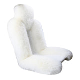 Maxbell Car Seat Cover Plush Car Seat Cushions Cover for Office Chair Car Decor White