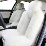 Maxbell Car Seat Cover Plush Car Seat Cushions Cover for Office Chair Car Decor White