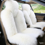 Maxbell Car Seat Cover Plush Car Seat Cushions Cover for Office Chair Car Decor White