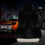 Maxbell Car Seat Cover Plush Car Seat Cushions Cover for Office Chair Car Decor Black