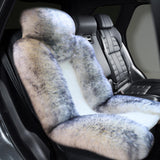 Maxbell Car Seat Cover Plush Car Seat Cushions Cover for Office Chair Car Decor White Gray