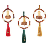 Maxbell Car Rearview Mirror Pendant Lucky Decor for Friend Wall Feng Shui Decor Red Tassel