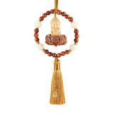 Maxbell Car Rearview Mirror Pendant Lucky Decor for Friend Wall Feng Shui Decor Yellow Tassel