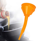 Automotive Funnel Oil Funnel with Hose for Engine Oil Liquid Oil Change orange 145mm