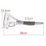 Automotive Funnel Oil Funnel with Hose for Engine Oil Liquid Oil Change orange 145mm