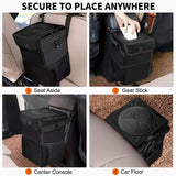 Maxbell Car Trash Can with Lid Portable Trash Bin for Front Back Seat Van Sedan