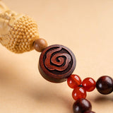 Maxbell Buddha Statue Wall Hanger Lovely Wood Sculpture Car Rear View Mirror Pendant Style A