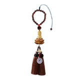 Maxbell Buddha Statue Wall Hanger Lovely Wood Sculpture Car Rear View Mirror Pendant Style A