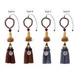 Maxbell Buddha Statue Wall Hanger Lovely Wood Sculpture Car Rear View Mirror Pendant Style A