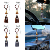 Maxbell Buddha Statue Wall Hanger Lovely Wood Sculpture Car Rear View Mirror Pendant Style A