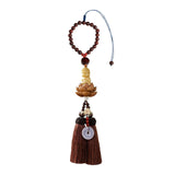 Maxbell Buddha Statue Wall Hanger Lovely Wood Sculpture Car Rear View Mirror Pendant Style A