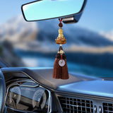 Maxbell Buddha Statue Wall Hanger Lovely Wood Sculpture Car Rear View Mirror Pendant Style A