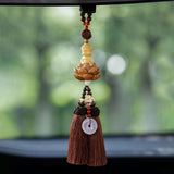 Maxbell Buddha Statue Wall Hanger Lovely Wood Sculpture Car Rear View Mirror Pendant Style A