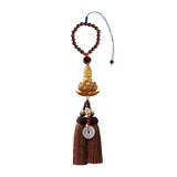Maxbell Buddha Statue Wall Hanger Lovely Wood Sculpture Car Rear View Mirror Pendant Style B