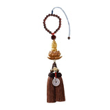 Maxbell Buddha Statue Wall Hanger Lovely Wood Sculpture Car Rear View Mirror Pendant Style B