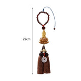 Maxbell Buddha Statue Wall Hanger Lovely Wood Sculpture Car Rear View Mirror Pendant Style B