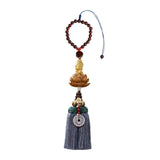 Maxbell Buddha Statue Wall Hanger Lovely Wood Sculpture Car Rear View Mirror Pendant Style D