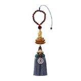 Maxbell Buddha Statue Wall Hanger Lovely Wood Sculpture Car Rear View Mirror Pendant Style D