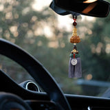Maxbell Buddha Statue Wall Hanger Lovely Wood Sculpture Car Rear View Mirror Pendant Style D
