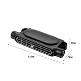 Car Rear Seat Cooling Fan with USB Cable Generic for SUV RV Truck Sedan Black