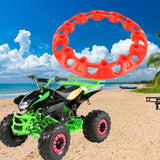 Maxbell 4xGeneric ATV Wheel Rim Hub Protective Cover Tyre Rim Guard Cover for ATV Red 8 Inches