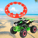 Maxbell 4xGeneric ATV Wheel Rim Hub Protective Cover Tyre Rim Guard Cover for ATV Red 8 Inches
