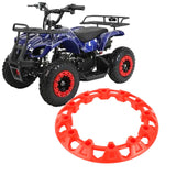 Maxbell 4xGeneric ATV Wheel Rim Hub Protective Cover Tyre Rim Guard Cover for ATV Red 8 Inches