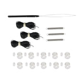 Maxbell Maxbell Universal RV Window Shade Restringing Set Sturdy Accessory Hardware and Rope Black Rope