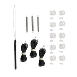 Maxbell Maxbell Universal RV Window Shade Restringing Set Sturdy Accessory Hardware and Rope Black Rope