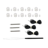 Maxbell Maxbell Universal RV Window Shade Restringing Set Sturdy Accessory Hardware and Rope Black Rope
