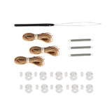 Maxbell Maxbell Universal RV Window Shade Restringing Set Sturdy Accessory Hardware and Rope Brown Rope
