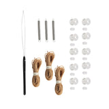 Maxbell Maxbell Universal RV Window Shade Restringing Set Sturdy Accessory Hardware and Rope Brown Rope