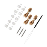 Maxbell Maxbell Universal RV Window Shade Restringing Set Sturdy Accessory Hardware and Rope Brown Rope