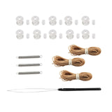 Maxbell Maxbell Universal RV Window Shade Restringing Set Sturdy Accessory Hardware and Rope Brown Rope