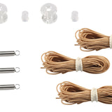 Maxbell Maxbell Universal RV Window Shade Restringing Set Sturdy Accessory Hardware and Rope Brown Rope