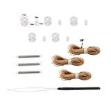 Maxbell Maxbell Universal RV Window Shade Restringing Set Sturdy Accessory Hardware and Rope Brown Rope