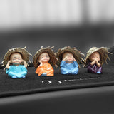 Maxbell Maxbell 4 Pieces Kung Fu Boys Statues for Interior Desk Decor Bedroom Ornaments 6cm Four No Postures