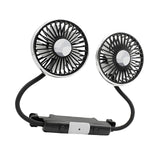 Maxbell Maxbell Dual Head Car Fan Devices 3 Speed Seat Fan for Car Backseat SUV Vehicle