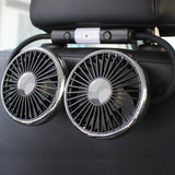 Maxbell Maxbell Dual Head Car Fan Devices 3 Speed Seat Fan for Car Backseat SUV Vehicle
