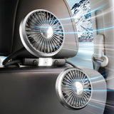 Maxbell Maxbell Dual Head Car Fan Devices 3 Speed Seat Fan for Car Backseat SUV Vehicle