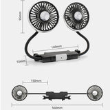 Maxbell Maxbell Dual Head Car Fan Devices 3 Speed Seat Fan for Car Backseat SUV Vehicle