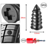 Maxbell Maxbell 10Pcs Tire Repair Rubber Nail Vacuum Tyre Repair Nail for ATV Truck Car 5.5mmx14mm