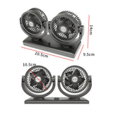 Maxbell Maxbell Generic Car Fan Powerful Double Head Fan for Automobile Indoor Outdoor RV