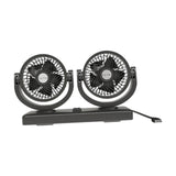 Maxbell Maxbell Generic Car Fan Powerful Double Head Fan for Automobile Indoor Outdoor RV
