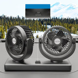 Maxbell Maxbell Generic Car Fan Powerful Double Head Fan for Automobile Indoor Outdoor RV