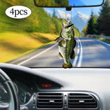 Maxbell Maxbell 4Pcs Generic Fish Car Hanging Ornaments Automotive Accessories Acrylic Signs Style C