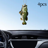 Maxbell Maxbell 4Pcs Generic Fish Car Hanging Ornaments Automotive Accessories Acrylic Signs Style C