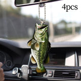 Maxbell Maxbell 4Pcs Generic Fish Car Hanging Ornaments Automotive Accessories Acrylic Signs Style C